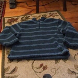 Gymboree Navy and Light Blue Striped Zip-Up Sweater